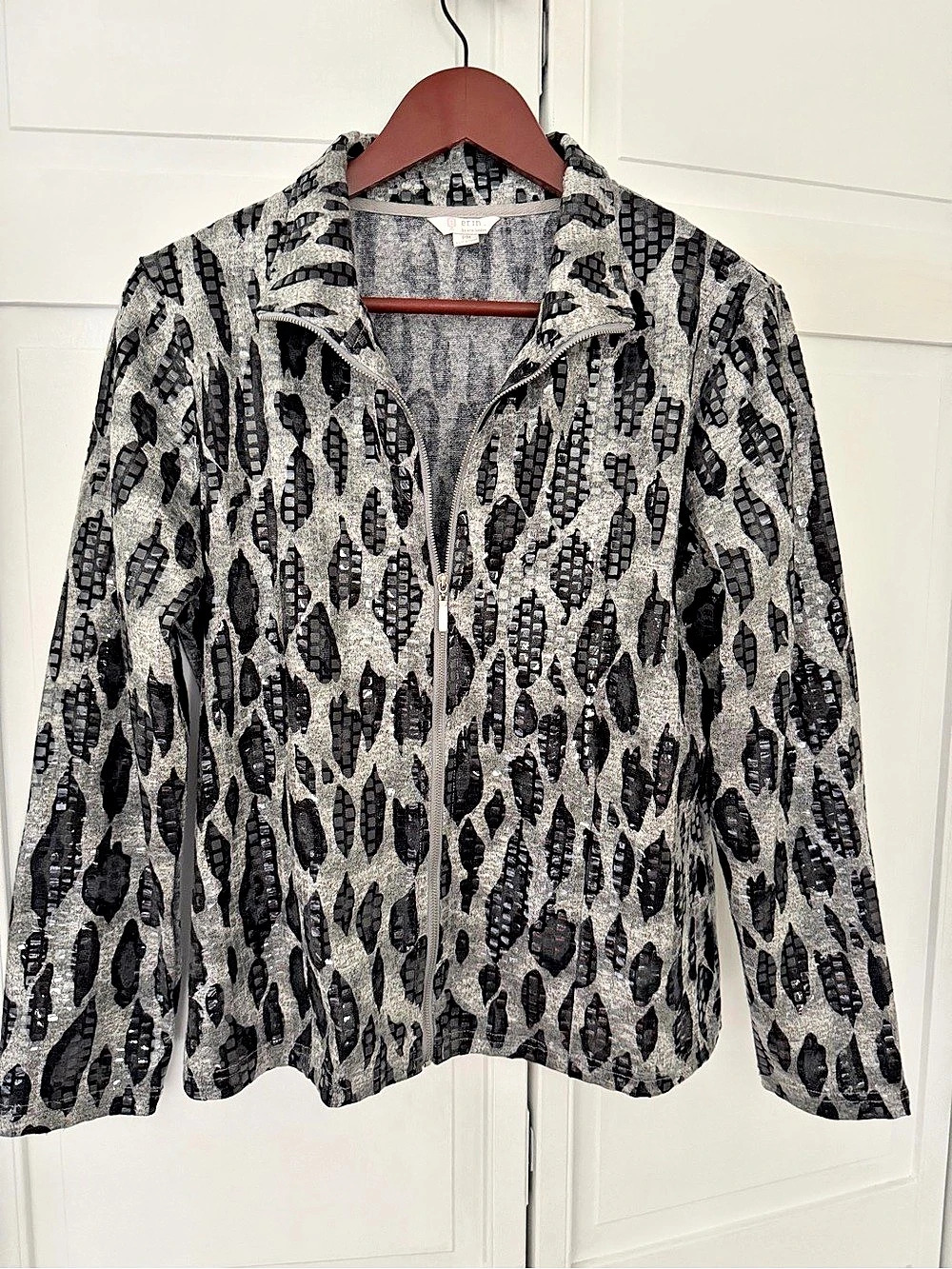 Erin London Women's Animal Print Jacket Size PM Like New